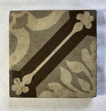 Ancien carrelage Boch Frères triple bordures 1908
