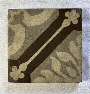 Antique Boch Freres Tile Triple Borders 1908