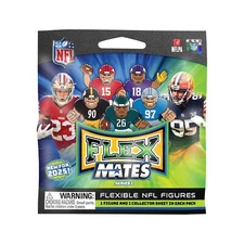 FlexMates 2025 NFL Gravity Feed Helmet Figurine Mystery Pack