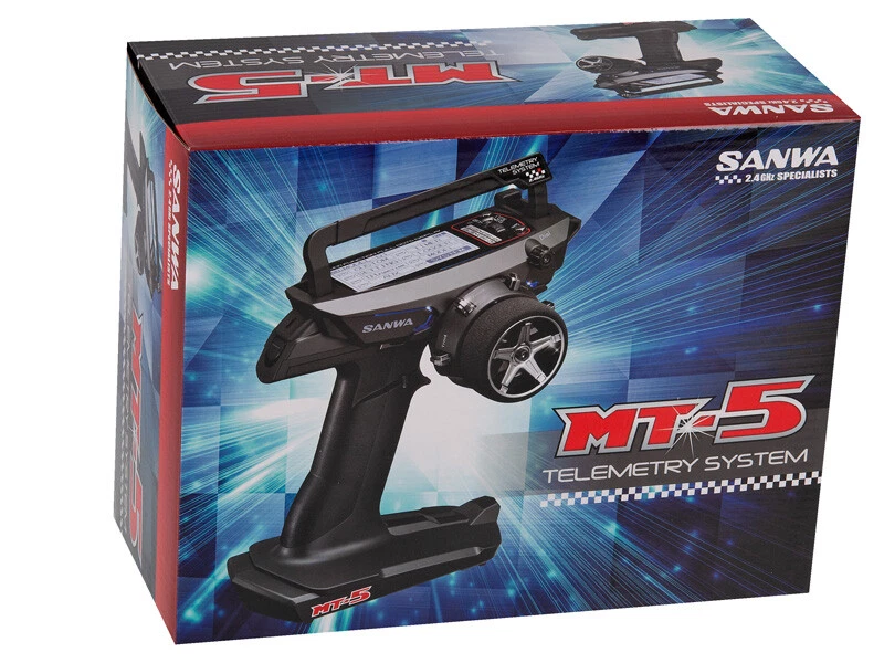 Airtronics Sanwa MT-5 Télécommande Combo (2.4GHz/RX493I) Émetteur RC + Récepteur - Photo 2/4