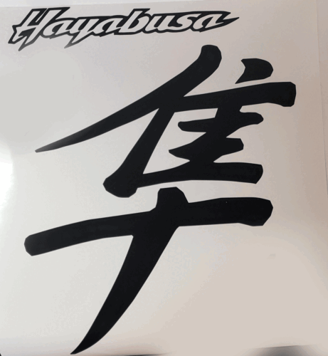 KANJI HAYABUSA FAIRING DECAL STICKER 4 PIECE SET - Foto 9 di 18