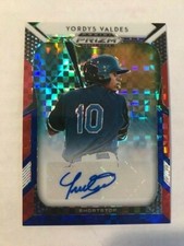 YORDYS VALDES 2019 Panini Prizm Draft RED WHITE BLUE Prizm Auto # 92/99