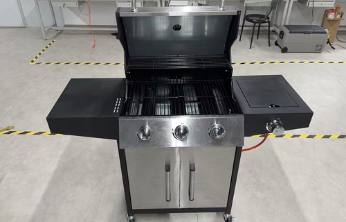 Gasgrill Edelstahl 3+1 Brenner Standgrill Grillwagen BBQ Grillstation Griller DE - Bild 7 von 11
