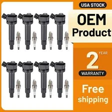 8pack Ignition Coil & Iridium Spark Plug For 2003-2008 Lexus GX470 4.7L UF230
