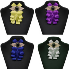 Ladies Girl Bowknot Bow Tie Suit Shirt Necktie Pin Brooch Pre-tied for Christmas