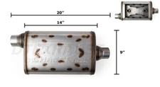 Flow Chaser 93041 Stainless Steel Muffler 3 Inletoutlet Oc 14 Body New Flow Chaser 93041 Stainless Steel Muffler 3 Inletoutlet Oc 14 Body New