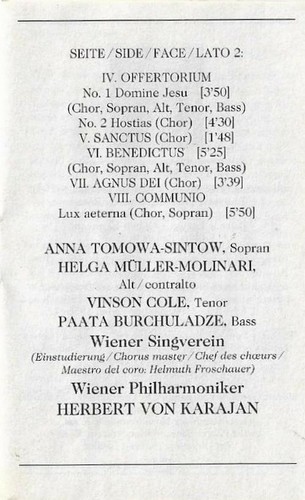 Mozart Anna Tomowa-Sintow Karajan Requiem CASSETTE ALBUM DG 3D - Picture 6 of 12