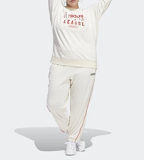 Adidas Originals Retro Luxury Plus Sweatpants in Off White Size 4X