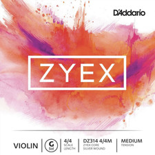D'Addario Zyex 4/4 Violin G String Medium Tension 