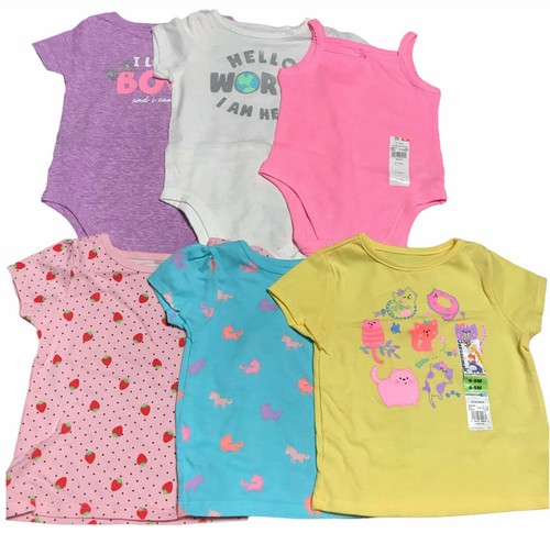 Baby Girl's Stylish & Cute Bodysuits & Tops -Multicolor size 6-9 Months LOT OF 6 - Picture 10 of 12