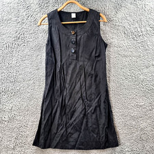 TARGET Womens Tunic Dress Size 12 Black Self Print Chiffon Sleeveless A-line