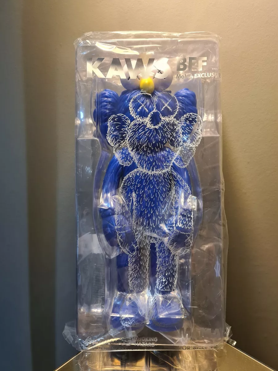 SOLD OUT Brand New Genuine Kaws BFF MOMA Exclusive Vinyl Figure Blue Supreme