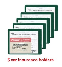 5 Green AUTO CAR TRUCK INSURANCE REGISTRATION ID CARD CASE WALLET HOLDER