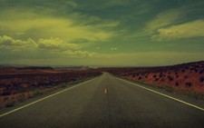 Landscape photography nature road asphalt Custom Gaming Mat Desk