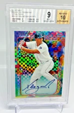 BGS 9/10 - 2014 Topps Finest XANDER BOGAERTS RC X-Fractor On Card AUTO 08/149