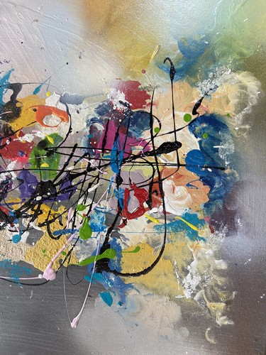 Contemporary Modern ABSTRACT ACRYLIC PAINTING 100 x 50cm Canvas dianeplantart - Picture 7 of 16