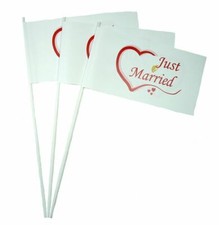 Papierfahnen Just Married Hochzeit Papierfähnchen Flagge Fahne
