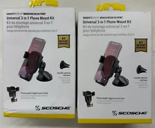 2/$21.99 Scosche "GravityDrop Window/Dash/Vent" Universal 3-in-1 Phone Mount Kit