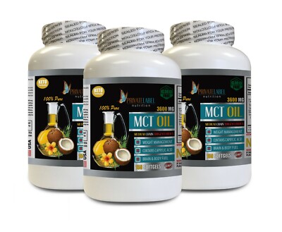 immune system diet 100% MCT OIL - keto energy paleo 3BOTTLE
