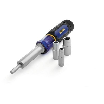 IRWIN Tools Nut Driver with 6-in-1 Tool, MM 6IN1 NUT DRIVER METRIC, Blue