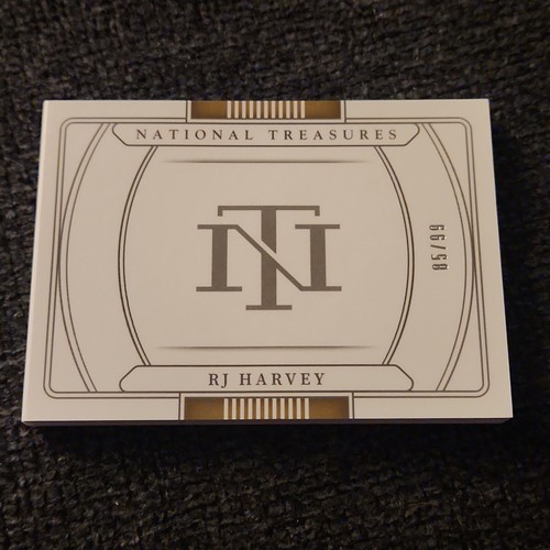 2025 National Treasures Collegiate RJ Harvey Booklet RPA Rookie Patch Auto /99