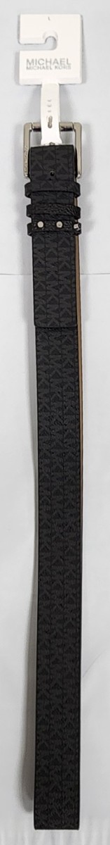 Michael Kors Belt Black With Printed MK Logo Triple Studded  display picture 1