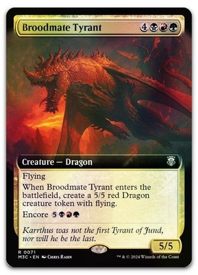 Broodmate Tyrant (Extended Art) (Ripple Foil) #71 NM Modern Horizons 3 Magic MTG