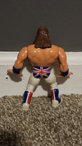 wwf BRITISH BULLDOG DAVEY BOY SMITH SERIES 4 wrestling HASBRO figure BLUE CARD - Picture 2 of 2