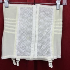 Sz 30 Vintage Rago Shapette Waist Cincher Vintage Girdle Corset w Garters