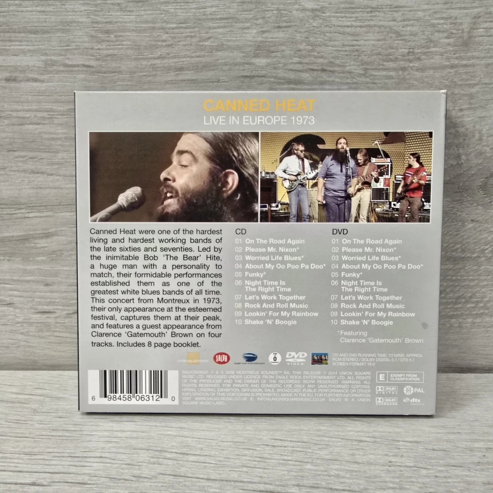 Canned Heat ~ Live in Europe 1973 [Deluxe] CD & DVD Set 2014 Salvo Very Good  Foto 2 de 4