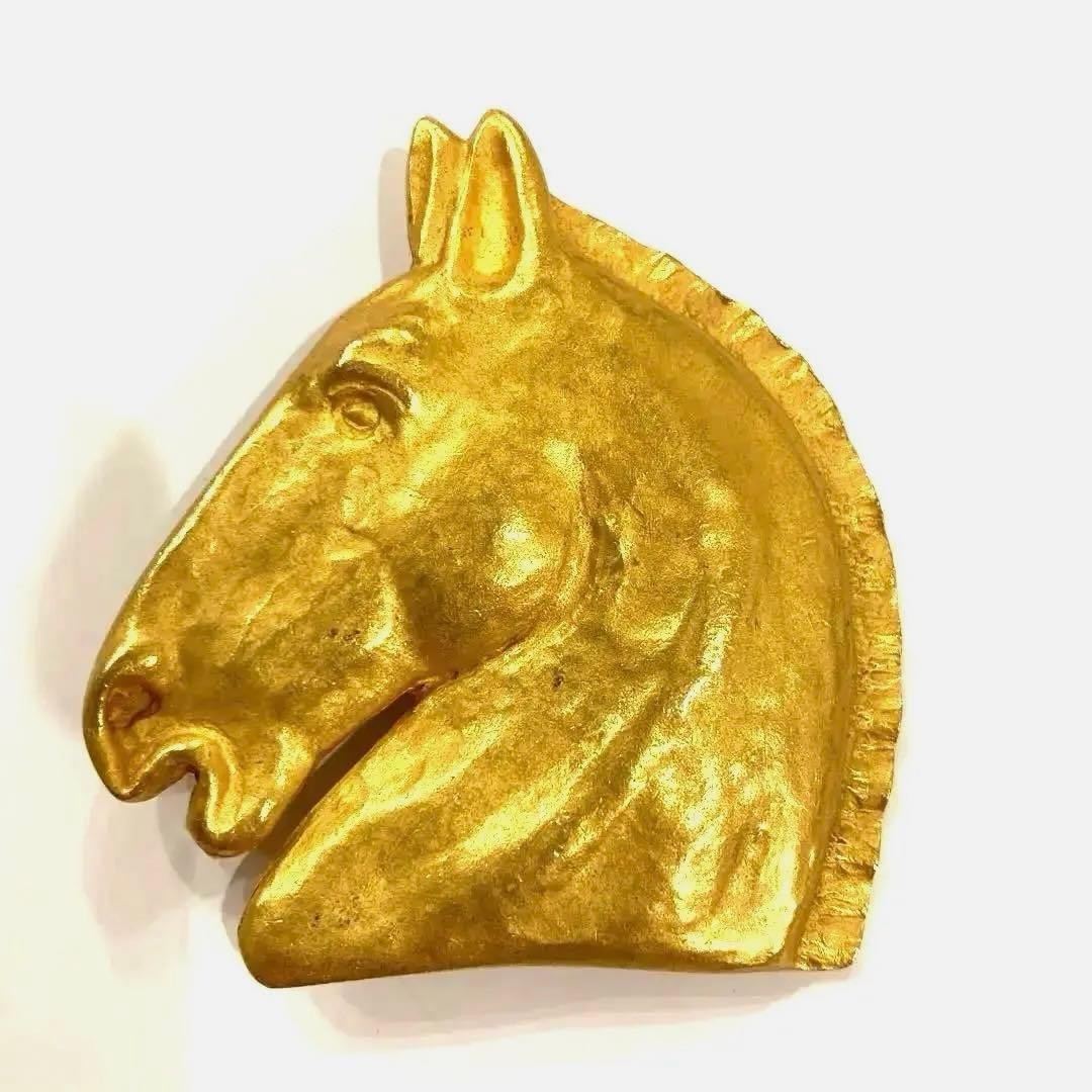 Hermes horse brooch Made in France Authentic Used No Box Good Condition Rare