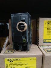 SQUARE D 125A 2POLE BREAKER QO2125VH 2P 120/240 FOR NQ , NQOD ,QO PANELBOARDS 