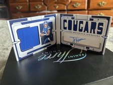 2023 National Treasures Collegiate - JAREN HALL - RPA Booklet Blue Foil #/75 BYU