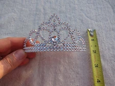 Tiara Hair Comb Accessory Shiny Silver