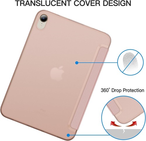 iPad mini 6/7 Case 2024 2021 by JETech Smart Cover Auto Sleep – Rose Gold - Picture 4 of 7