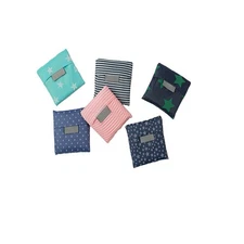 Eco Friendly Reble Tote Bags, Foldable Shopping Bags with Pockets, Grocery Bags