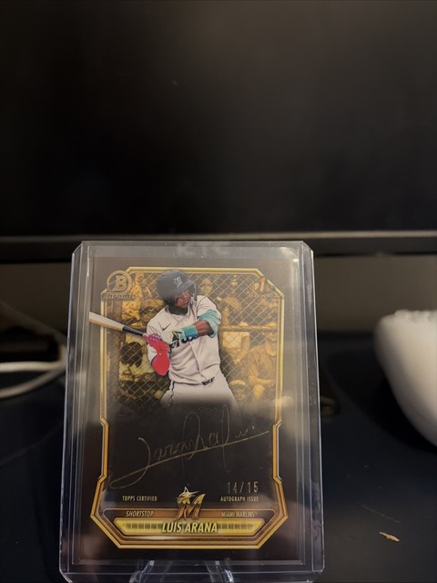 2026 Bowman 1st Chrome Prospect Luis Arana 5/15 Gold Ink On Card AUTO (CPA -LA)