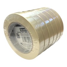 3M Scotch 3400-18AR-IN 3436 Masking Tape 18mm x 50m Tan 6 Rolls NEW