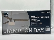 Hampton Bay Montgomery II 44 in Indoor Brushed Nickel Ceiling Fan with Light Kit