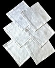 Set of 6 Fine Antique Damask Linen Napkins 25” Sq Monogram & Art Nouveau Pattern — photo 1