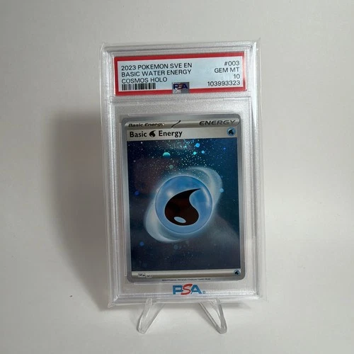 POKEMON 2023 BASIC WATER ENERGY #003 151 MEW EN COSMOS HOLO PSA 10