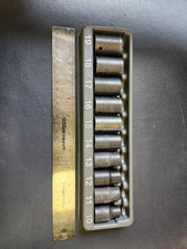 Snap On 1/2” Drive Shallow Impact Socket Set 6pt 10-19mm