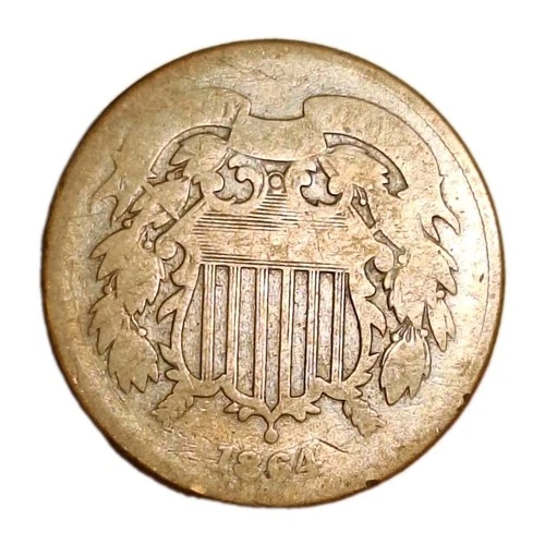 1864-P Two Cent Piece — photo from the most recent tracked eBay sale