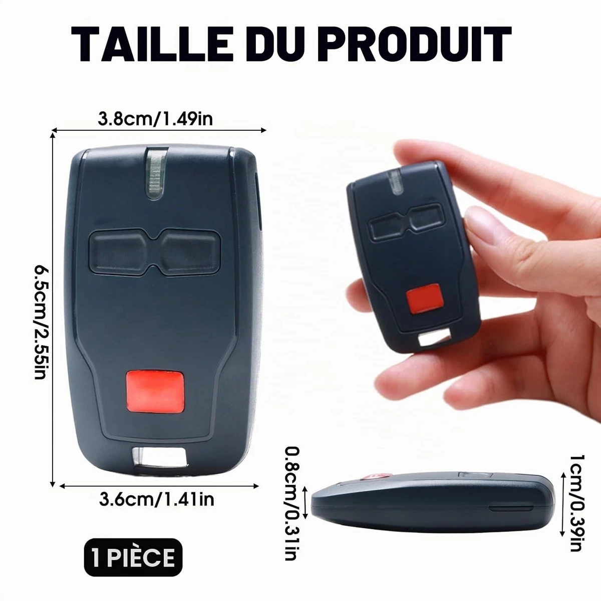 Télécommande porte de garage BFT Mitto 2 B RCB 433 MHz 2 canaux