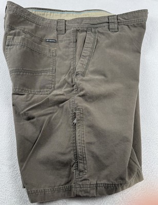COLUMBIA OMNI-SHIELD MENS CASUAL BROWN SHORTS SZ 40 ACTIVE OUTDOOR WEAR