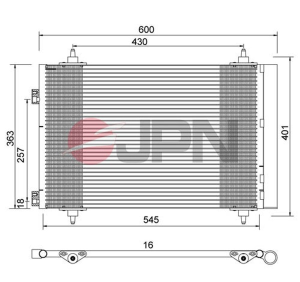 JPN Kondensator Klimaanlage 60C9123-JPN FüR Peugeot 307 3A Break 3E SW 3H CC 3B-image