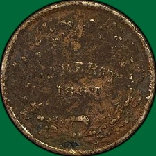 1863 Liberty / Union Civil War Token Extremely Fine XF Coin, Corrosion #38413 on The Hot Collector