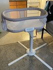 HALO Convertible Bedside Sleeper Bassinet, Breathable Mesh, Stand, Gray/White — photo 2