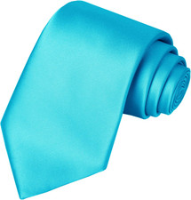 Solid Satin Tie Pure Color Necktie Mens Ties  Gift Box