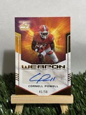 2021 Leaf Ultimate Draft Weapon Gold 41/50 Cornell Powell Rookie Auto RC